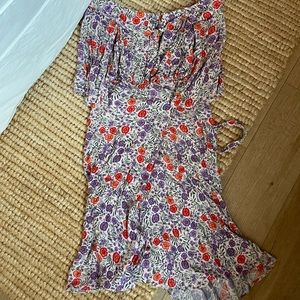 Lulu’s Floral Midi Wrap Skirt and Top Set